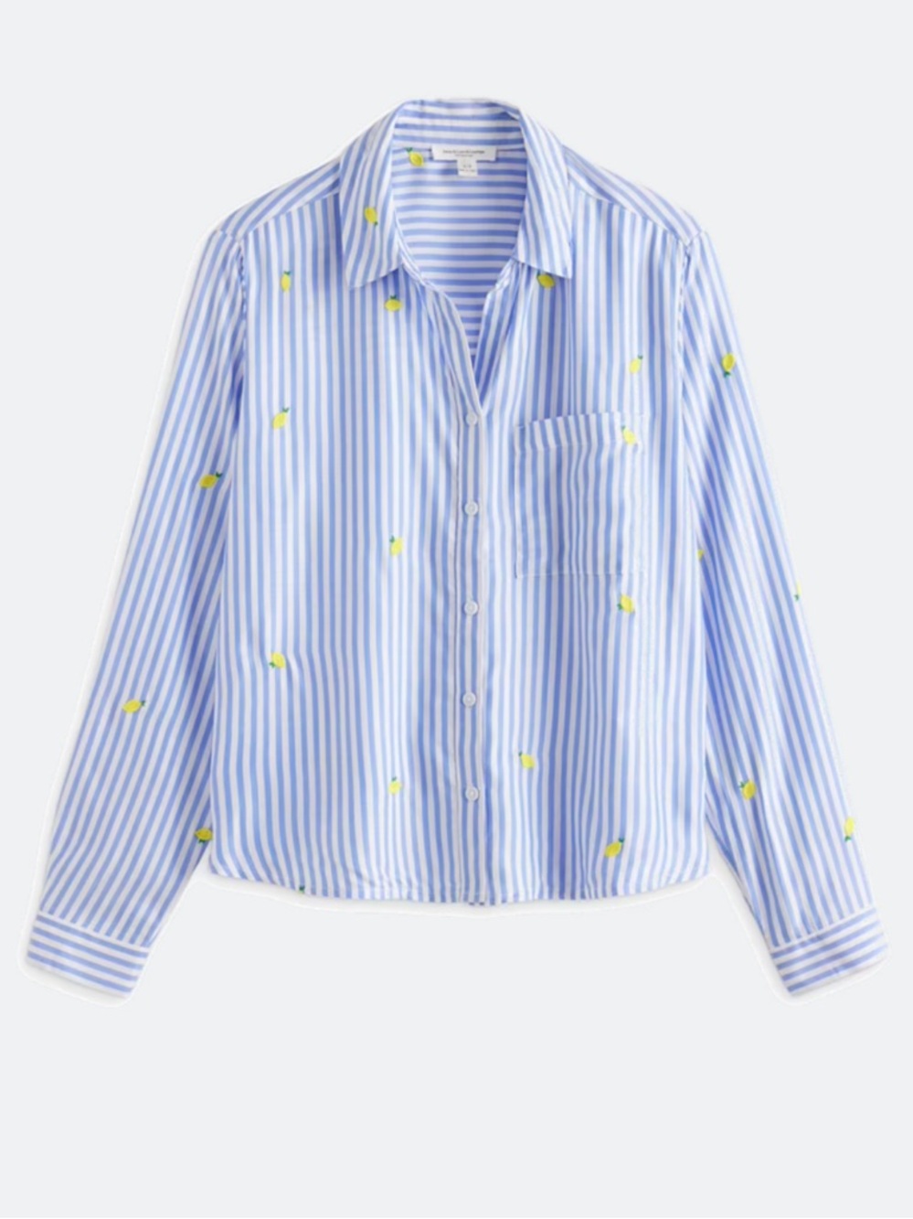 beachlunchlounge Caitlin Button Down Shirt in Blue l Blue and White Striped